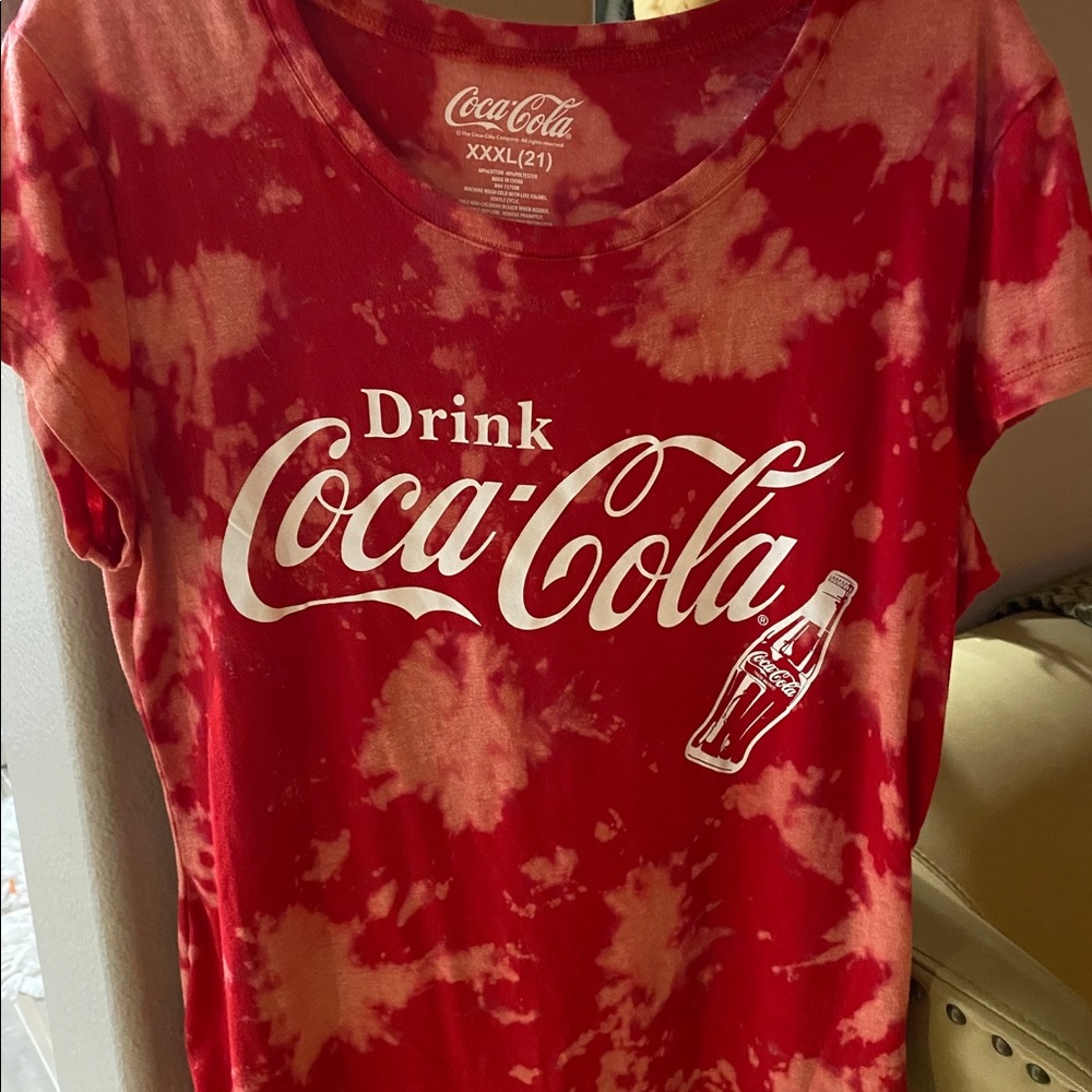 New One-of-a-kind Coca Cola Tie-Dyed T-shirt